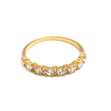 خاتم حجر سبارك لاين من الذهب الحقيقي 5555 (مقاس 6.5) R2757