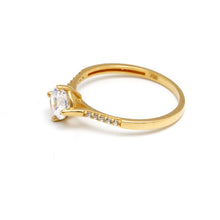 Real Gold Classic Shine Stone Ring 0028 (Size 6) R2773