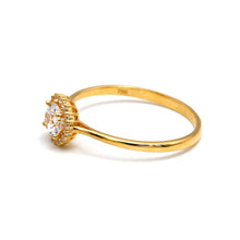 Real Gold Fine Round Spark Stone Ring 0463 (Size 8.5) R2787