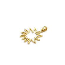 Real Gold Plain Sun Design Pendant - Model 0111 P 1960