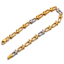 Real Gold GZTF 2 Color Hardware Solid Chain Bracelet 4725-YW (17 C.M) BR1640