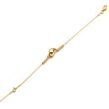 Real Gold Teardrop with Textured Beads Adjustable Size Bracelet (19 C.M) 1675-DC BR1884
