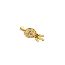 Real Gold Stone Dream Catcher Pendant 0309 P 1934