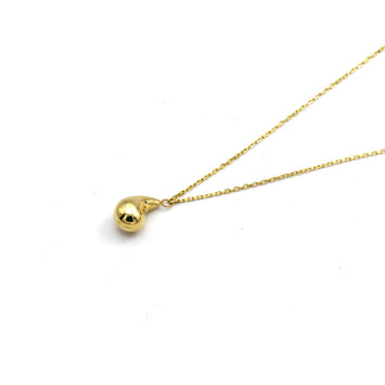 Real Gold Plain Teardrop Necklace (45 cm) 0146-4 N1473