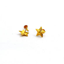 Real Gold Star Studs with Long Screw Tops Perfect for Ear and Nose Piercings E1887