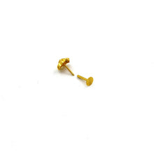 Real Gold Flower Flat Back Nose Piercing With Screw lock NP1026