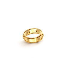 Real Gold GZVC Elegant Clover Stone Ring (Size 8) - Model 1643 R2575