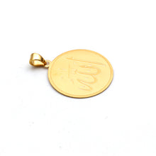 Real Gold Round Allah Pendant 2482 P 2029