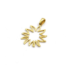 Real Gold Plain Sun Design Pendant - Model 0111 P 1960