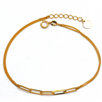 Amazon.com: 24K Real Gold Filled Bracelet Yellow Pure Gold Filled Chain  Bracelet for Women Thin Chain Waterproof Yellow Chain Gold Filled Chain  Link Gold Bracelet : Handmade Products