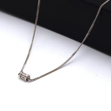 Real White Gold Roller Stone Luxury Adjustable Size Necklace 0078 N1403