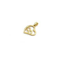 Real Gold 3 Inside Heart Pendant - Model 0285 P 1973