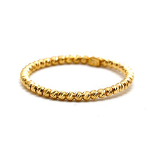 Real Gold Textured Beads 1.5 M.M Ring 4129 (Size 9) R2511