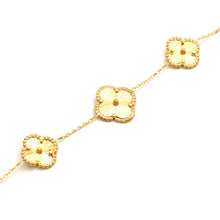 Real Gold GZVC Solid 5 Clover Bracelet (20 C.M) - Model MVC 0008-BL BR1742