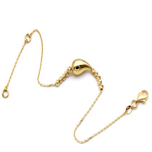 Real Gold Teardrop with Textured Beads Adjustable Size Bracelet (19 C.M) 1675-DC BR1884