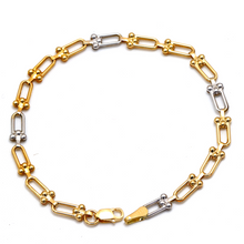 Real Gold GZTF 2 Color Hardware Solid Chain Bracelet 4725-YW (17 C.M) BR1640