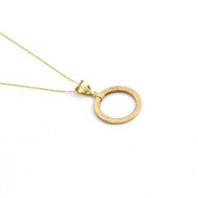 Real Gold Round 2 Side Maze Hoop Necklace - Model 5571 CWP 2007