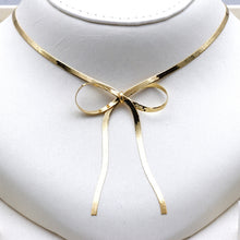 Real Gold Snake Chain Bow Design Necklace (40 C.M) 0041 N1542
