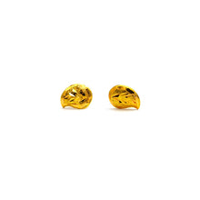 Real Gold Leaf Studs with Long Screw Tops Perfect for Ear and Nose Piercings E1888