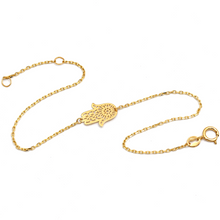 Real Gold Allah Palm Hand Adjustable Size Bracelet 9775 BR1641