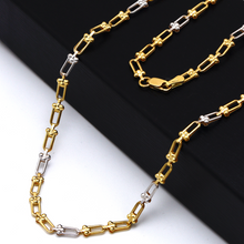 Real Gold GZTF 2 Color Hardware Solid Chain Necklace YW-4566 (45 C.M) CH1235