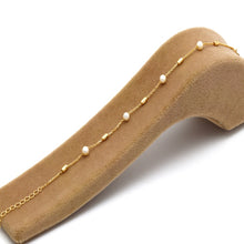 Real Gold 4 Pearl with Textured Roller Bracelet 2347 (19 C.M) BR1845