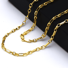 Real Gold 3 MM Thick Cable Link Chain Necklace Unisex 5662 (40 C.M) CH1240