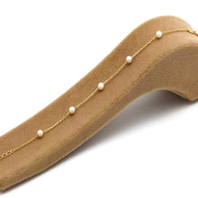 Real Gold 5 Pearl 3MM Bracelet 2487 (19 C.M) BR1851