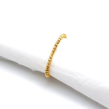 Real Gold Textured Beads 1.5 M.M Ring 4129 (Size 6) R2514