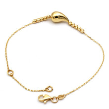 Real Gold Teardrop with Textured Beads Adjustable Size Bracelet (19 C.M) 1675-DC BR1884