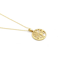 Real Gold Round Tree Necklace - Model 0229 CWP 2001