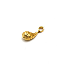 Real Gold Glittering Oval Teardrop Water Drop Pendant - Model 5084 P 1931