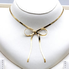 Real Gold Snake Chain Bow Design Necklace (40 C.M) 0041 N1542