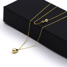 Real Gold Plain Teardrop Necklace (40 cm) 0146-4 N1474