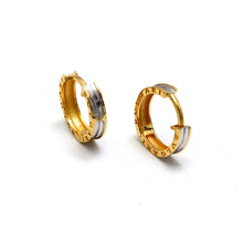 Real Gold GZBV 2 Color Round Luxury Clip Earring Set 0020 E1872