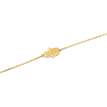 Real Gold Allah Palm Hand Adjustable Size Bracelet 9775 BR1641