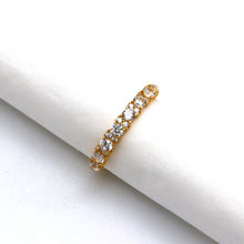 خاتم حجر سبارك لاين من الذهب الحقيقي 5555 (مقاس 6.5) R2757