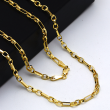 Real Gold 3 MM Thick Cable Link Chain Necklace Unisex 5662 (60 C.M) CH1237