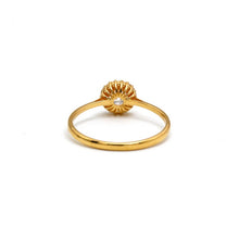 Real Gold Fine Round Spark Stone Ring 0463 (Size 8.5) R2787