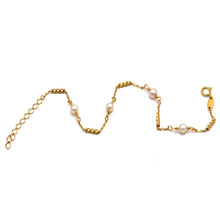 Real Gold 4 Pearl with Twisted Roller Bracelet 2451 (19 C.M) BR1846