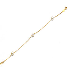 Real Gold 3 Pearl 5MM Bracelet 2490 (19 C.M) BR1852
