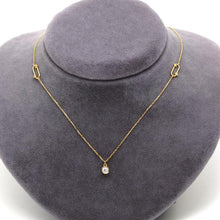 Real Gold GZMessika Adjustable Dangler Stone Necklace - Model 0008 N1436