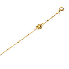 Real Gold 3D Star with Beads Balls Adjustable Size Bracelet 0471 BR1647