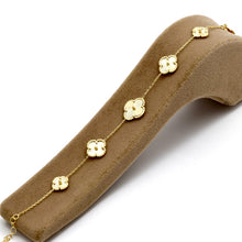 Real Gold GZVC Solid 5 Clover Bracelet (20 C.M) - Model MVC 0008-BL BR1742