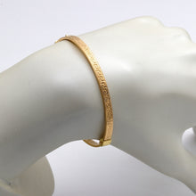 Real Gold Thick Plain Maze Hoop Bangle 0106/4 - (SIZE 19) BA1572