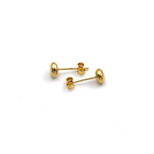 Real Gold 5MM Button Stud Earrings Set - Model 8564 E1910