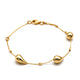 Real Gold 3 Teardrop with Textured Roller Adjustable Size Bracelet (16+3 = 19 C.M) 1679 BR1885