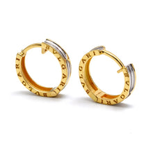 Real Gold GZBV 2 Color Round Luxury Clip Earring Set 0020 E1872