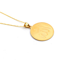 Real Gold Round Allah Necklace 2482 CWP 2029
