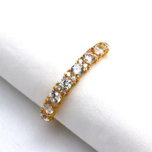 خاتم حجر سبارك لاين من الذهب الحقيقي 5555 (مقاس 6.5) R2757